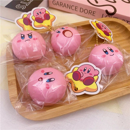 Kirby Star Squishy Toy – Soft Slow-Rising Bread Pendant & Cute Stress Relief Collectible Gift