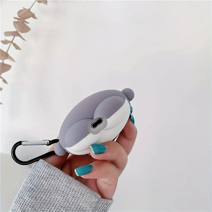 Cute Cartoon Shark Silicone Case for AirPods 1/2/3/4 & Pro 2 — Protective Wireless Earphone Cover