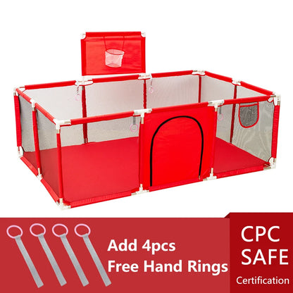 IMBABY Baby Playpen Safety Fence - Large Indoor Activity Gym Corral Play Area for Kids Toddlers