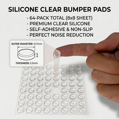 100Pcs Soft Silicone Anti-Slip Bumper Pads - Rubber Furniture Feet, Cabinet Dampers & Drawer Door Cushion Protectors