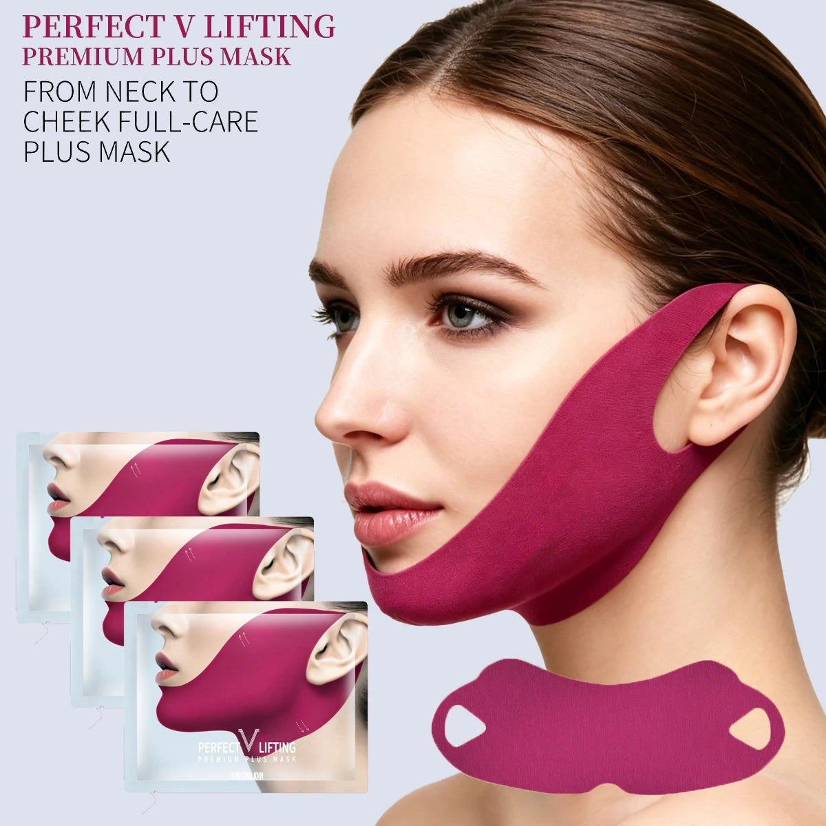Peptide V-Shaped Firming Gel Masks - 1/3/5/10pcs Collagen Hydrating Lifting Patches for Chin & Cheek Care