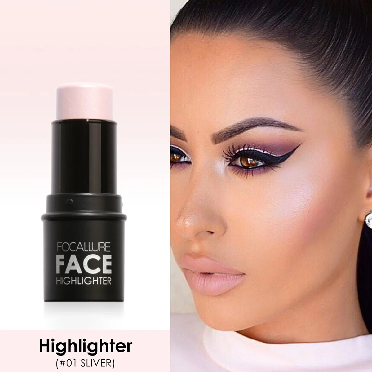 FOCALLURE Bronzer Highlighter Stick - Waterproof Body & Face Contour, Corrector & Illuminator Cream for Women's Makeup