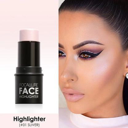 FOCALLURE Bronzer Highlighter Stick - Waterproof Body & Face Contour, Corrector & Illuminator Cream for Women's Makeup