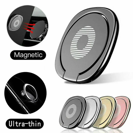 Ultra-Thin Phone Ring Holder - Rotatable Metal Finger Grip Stand for iPhone Xiaomi & Huawei Smartphones