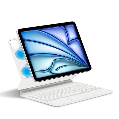 Backlit Magic Keyboard Case for iPad Pro 11/13" (2024 M4) & iPad Air M2 – Smart Folio Cover