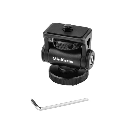 Minifocus Cold Shoe Monitor Holder – Adjustable 180° Tilt Mount for Camera Field Monitors & Microphones