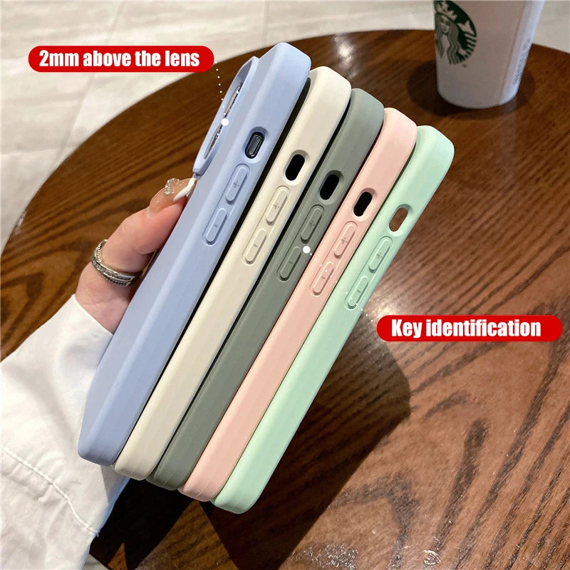 Liquid Silicone iPhone Case – Soft Shockproof Back Cover for iPhone 16/15/14/13/12/11 Pro Max