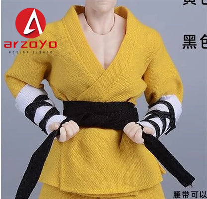 1/12 Scale Vintage Kung Fu Outfit – T-Shirt, Lantern Pants & Suit Clothes for 6" Romankey Male Action Figures