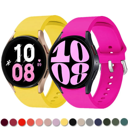 Samsung Galaxy Watch Silicone Band - 20mm Replacement Strap for Galaxy Watch 4, 5, 6, 5 Pro and 6 Classic 40mm–47mm Models