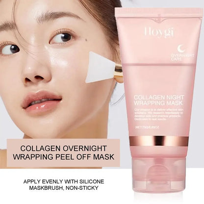 Korean Collagen Overnight Peel Off Facial Mask 75ml – Deep Hydrating Night Wrapping Mask Cream for Glowing Skin
