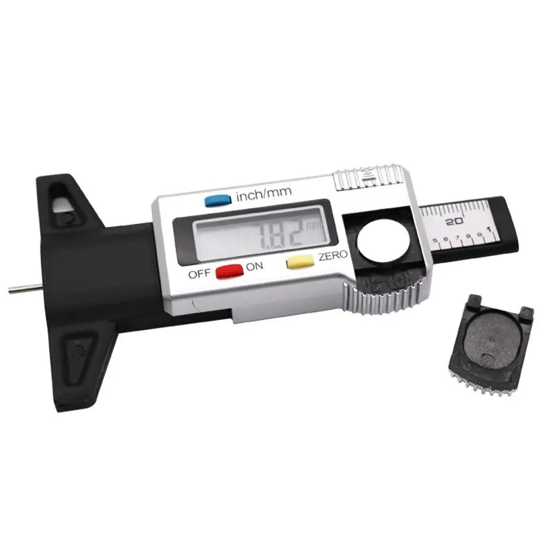 Digital Tread Depth Gauge for Car Tyre | 0-25.4mm Tire Tread Depth Meter | Auto Tire Wear Detection Measuring Tool