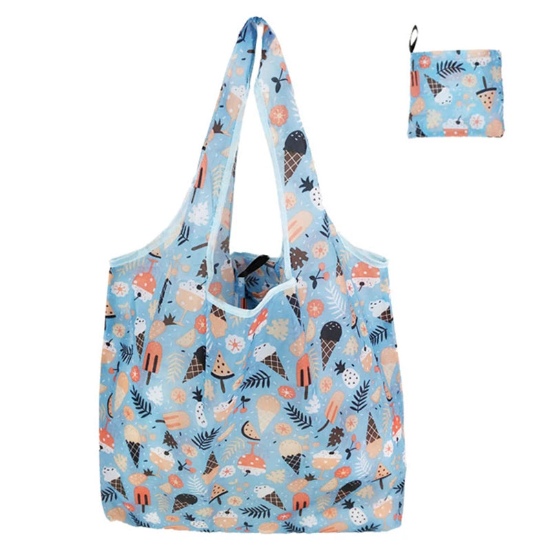 Reusable Foldable Shopping Tote Bag for Women – Large Capacity Eco-Friendly Cloth Grocery Bag for Fruit, Vegetables & Daily Travel Use