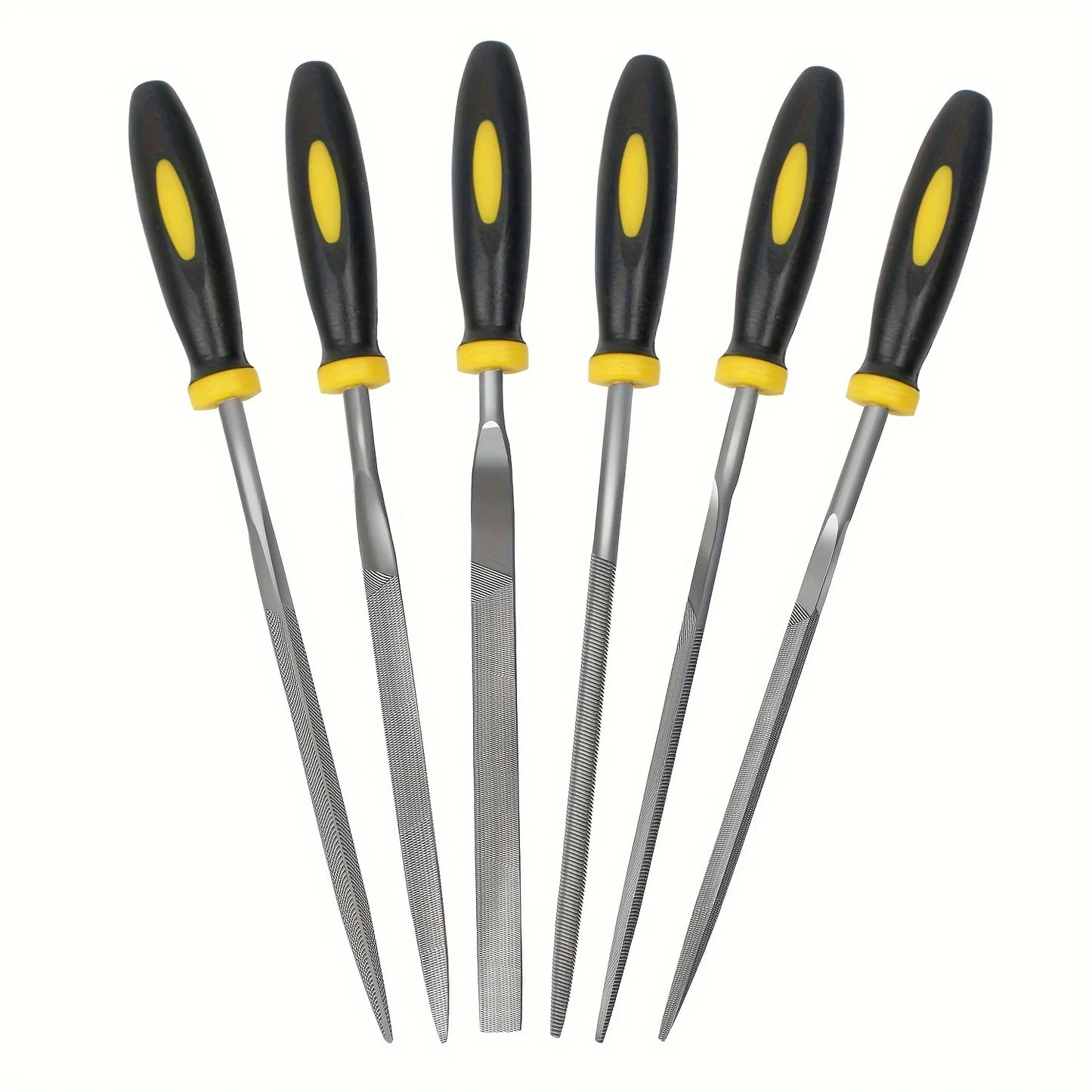 Premium Needle File Set – High-Carbon Steel Files with Non-Slip Ergonomic Handles for Precision Wood, Plastic, and Model Filing