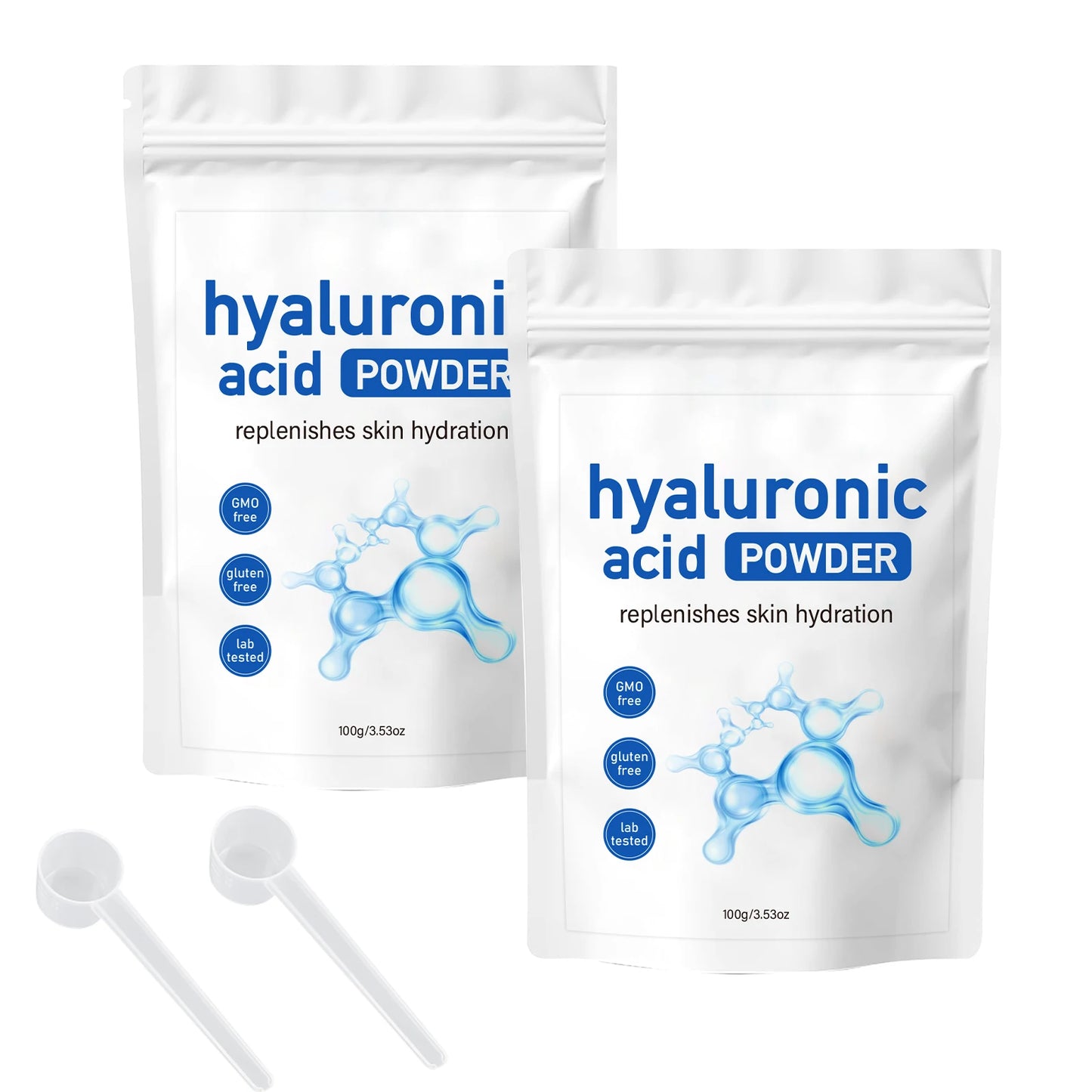 100g Hyaluronic Acid Face Mask Powder – Hydrating, Smoothing & Brightening, Nourishing, Anti-Wrinkle Skin Barrier Repair with Spoon