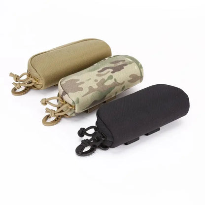 Tactical MOLLE Eyeglass Case - 1000D Nylon Shockproof Protective Sunglasses & Goggles Holder for Outdoor Use
