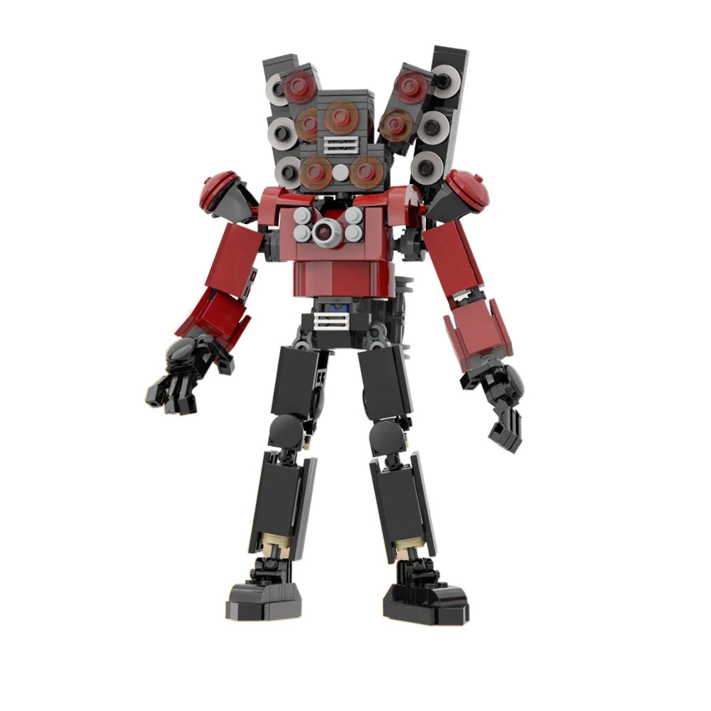 MOC Titan Speakerman Model – 172-Piece Anime-Inspired Construction Blocks Toy for LEGO Skibidi Toilet