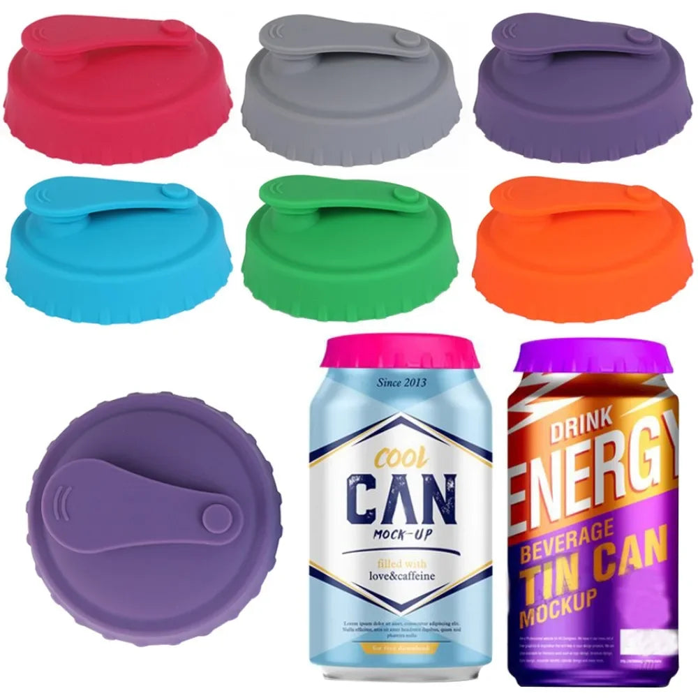Silicone Soda Can Lid – Reusable Can Stopper for Soda, Beer, Juice, and Coke (Fits Standard Cans)