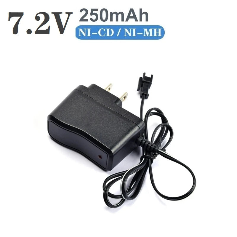 NiCd NiMH Battery Charger 2.4V–9.6V - RC Car Boat Tank Toy Battery Charger with SM-2P SM Plug