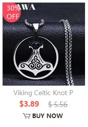 Stainless Steel Witchcraft Vortex Necklace – Viking Triskelion Celtic Knot Spiral, Silver Jewelry N7062S02