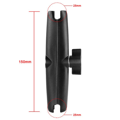 1" Ball Head Adapter Mount for Motorcycle Handlebar – Rearview Mirror Bracket for DJI, GoPro & Insta360 Cameras