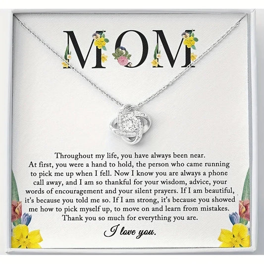 Sentimental To My Mom Necklace - Heartfelt Gift for Mom from Daughter for Birthday, Mother's Day, Christmas