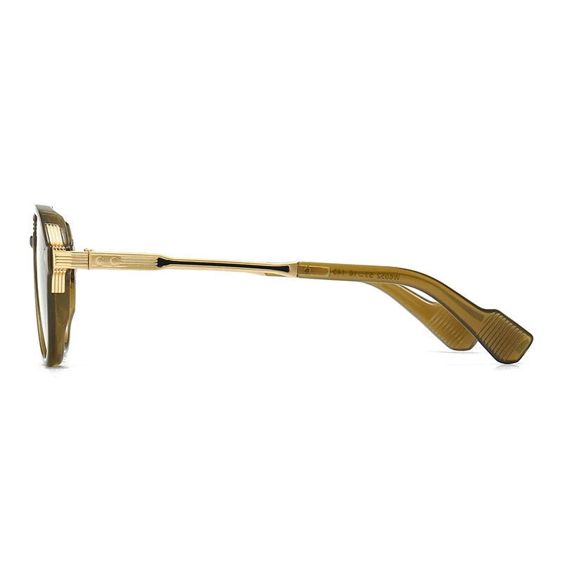 Men’s Aviator Sunglasses – Retro Double Bridge Square Frame, European & American Style, Wholesale