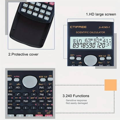 Scientific Calculator - Multifunctional Large Display Portable Calculator for Students & Exams