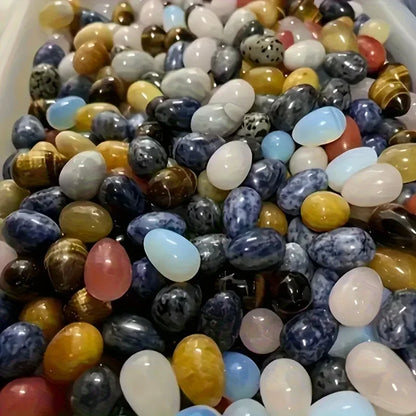 12-Piece Polished Crystal Egg Stones – DIY Home Décor, Desktop Ornaments, and Aquarium Decorations