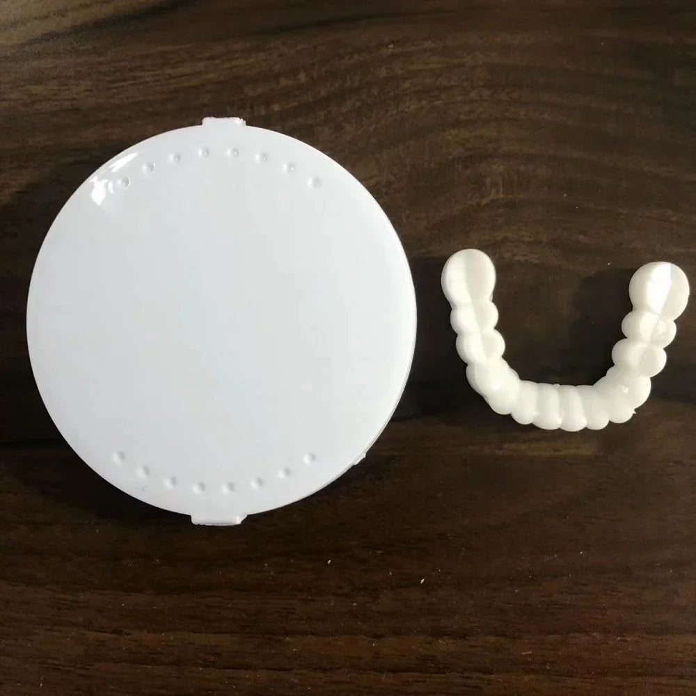 Upper & Lower Fake Teeth Covers – Comfortable Flexible Veneers for Whitening, Braces, and Fun Toy Use