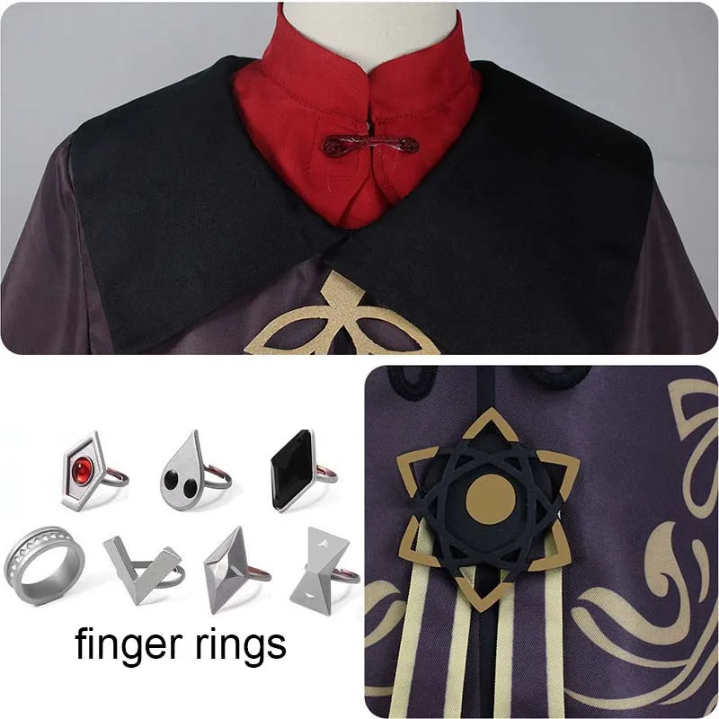 Hu Tao Cosplay Costume for Women — Anime Halloween Outfit, Adult Hu Tao Dress & Accessories