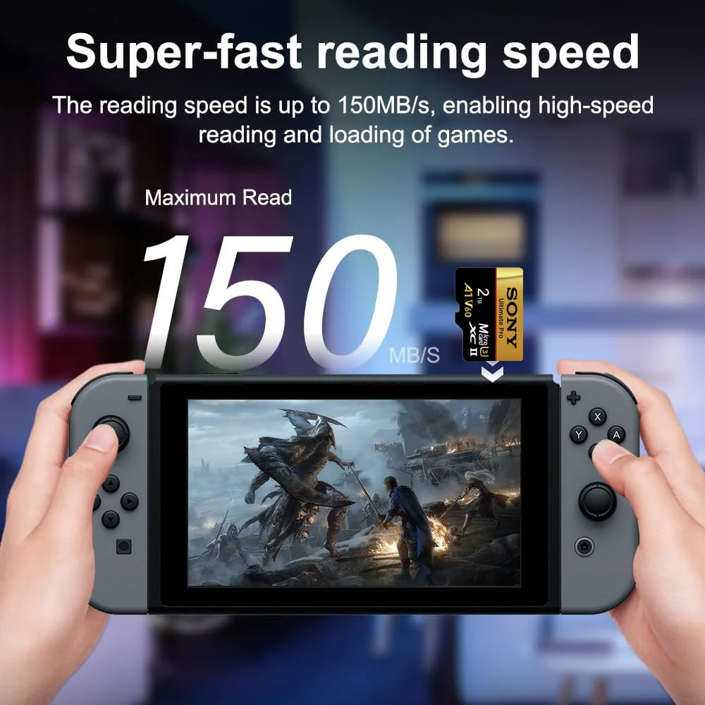 SONY High-Speed TF/SD Memory Card — 2TB/1TB/512GB/256GB Large Capacity for Phone, Camera & Dash Cam