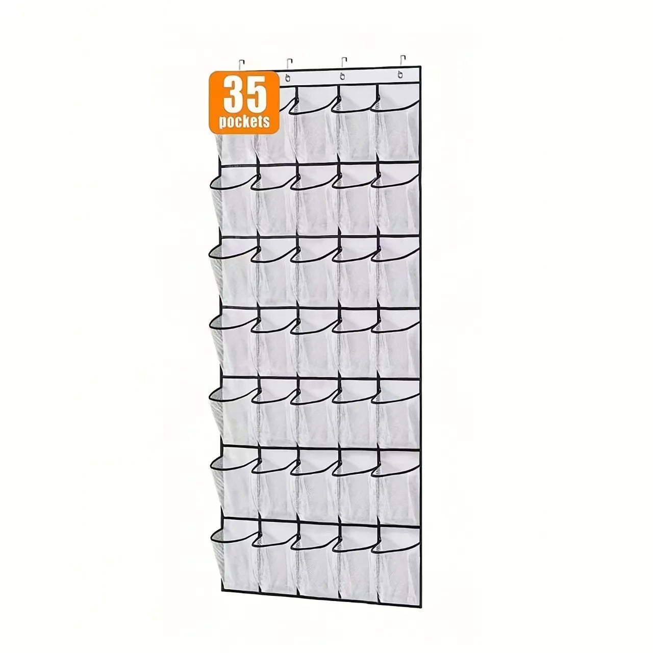Over The Door Shoe Organizer - 12/14/24/28/35/40 Pocket Large Mesh Hanging Rack for Closet Shoe Storage