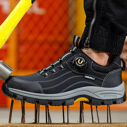 Men’s Steel Toe Safety Shoes – Puncture & Smash Resistant, Lightweight Breathable Work Shoes