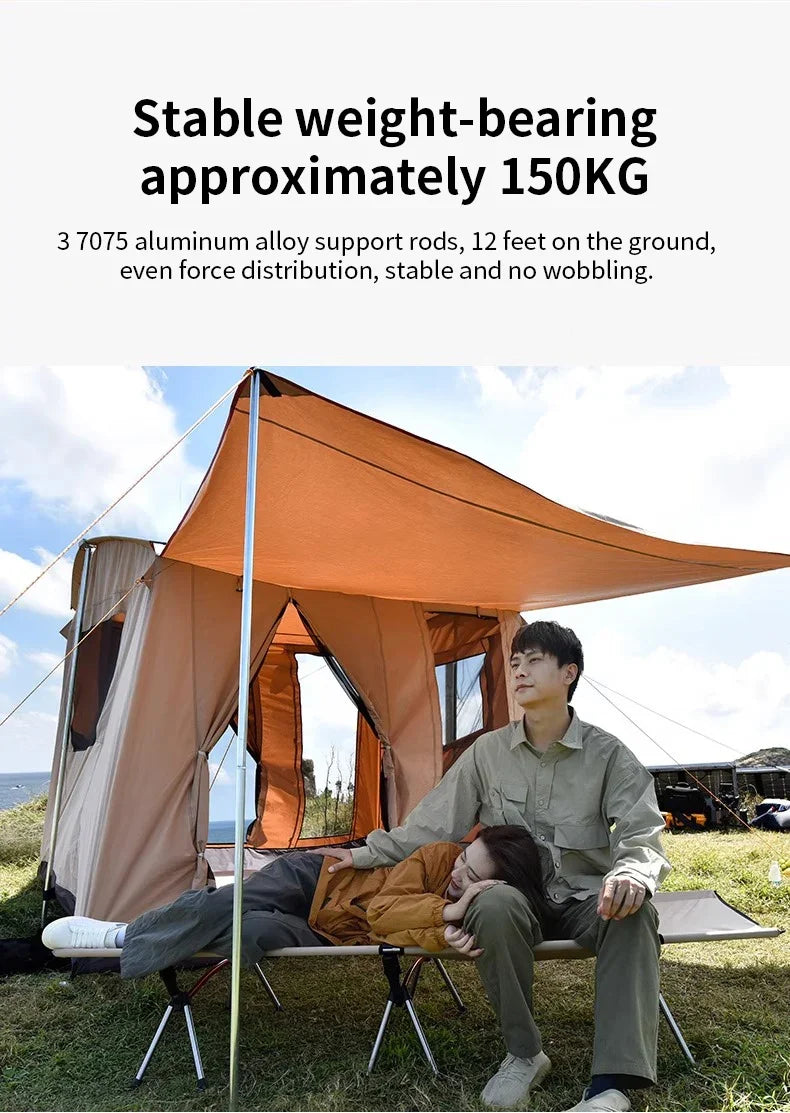 Portable Camping Cot – Lightweight Collapsible Sleeping Bed for Hiking, Backpacking & Outdoor Use, Foldable Single Tent Bed