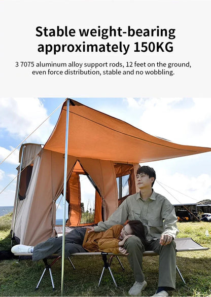 Portable Camping Cot – Lightweight Collapsible Sleeping Bed for Hiking, Backpacking & Outdoor Use, Foldable Single Tent Bed