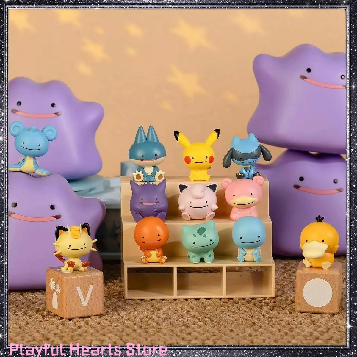 Funism Pokémon Palmsize Wonders Ditto Blind Box - Mini Anime Figure, Desktop Decoration and Collectible Gift