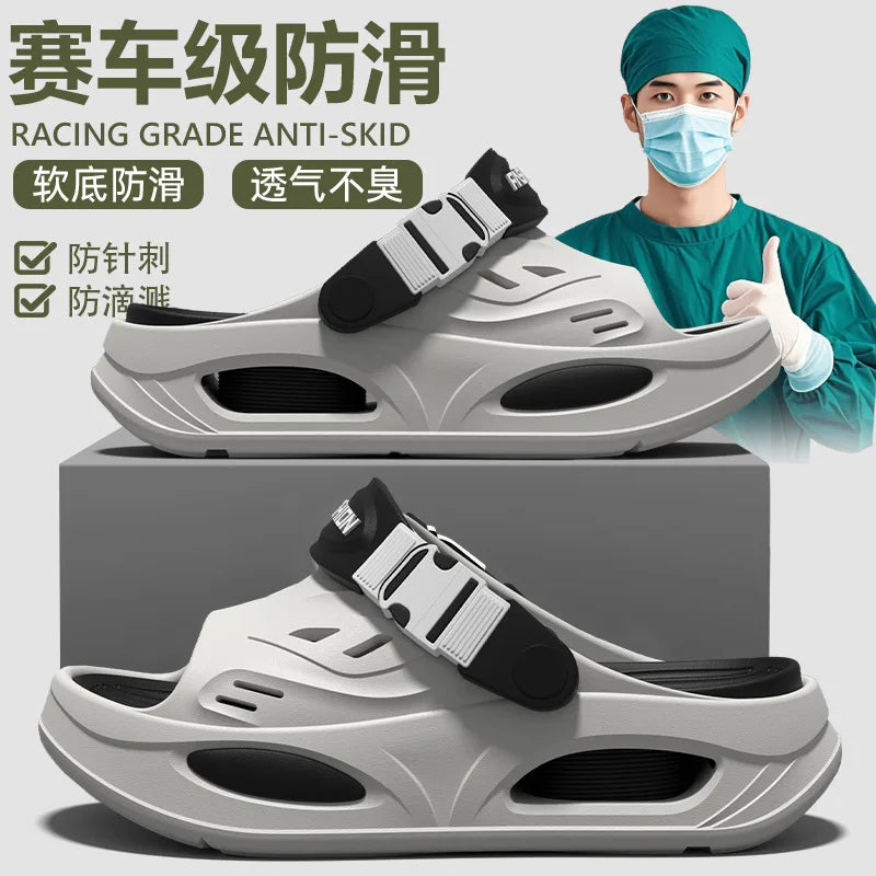 Men's Arch Support Slippers - EVA Anti-Slip Thick Sole Summer Sandals for Driving