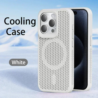 MagSafe Cooling Phone Case for iPhone - Breathable Hard Back Cover with Heat Dissipation