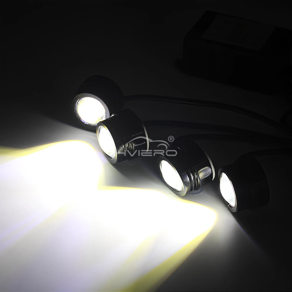 4 in 1 City Light Car LED Kit - Wireless Remote Control DRL, Eagle Eye Flash, 16 Modes for Trucks and Motorcycles