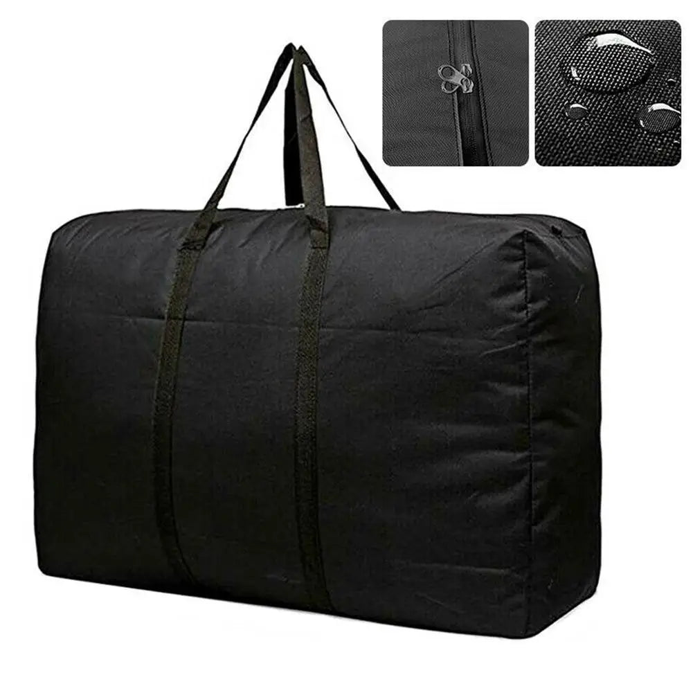 Extra Large Waterproof Moving Bag - Foldable Non-Woven Storage Tote for Laundry, Shopping & Travel Packing