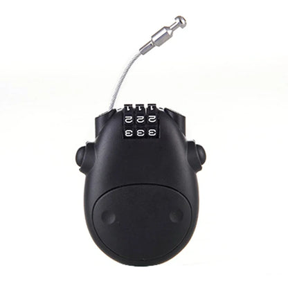 Universal Motorcycle Helmet Password Lock - Telescopic Wire Rope Steel Cable Code Lock for Suitcases, Cars, and More