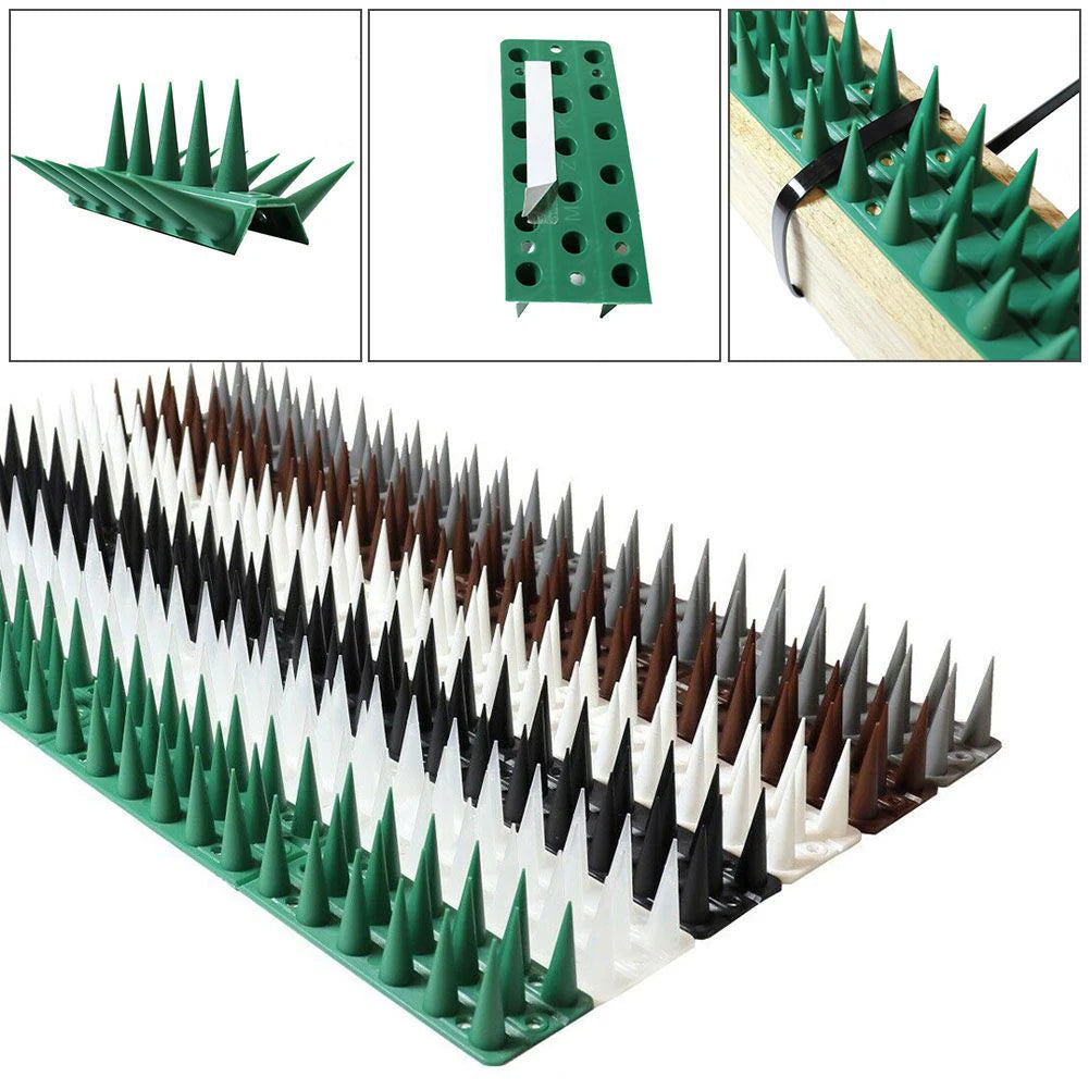 Spike Defender Fence Wall Spikes - Garden Security Intruder Repellent, Anti-Climb Bird Protection for Balconies and Railings