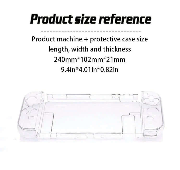 High Transparency PC Protective Case for Nintendo Switch – Ultra-Thin Full Coverage Handle & Split Protection