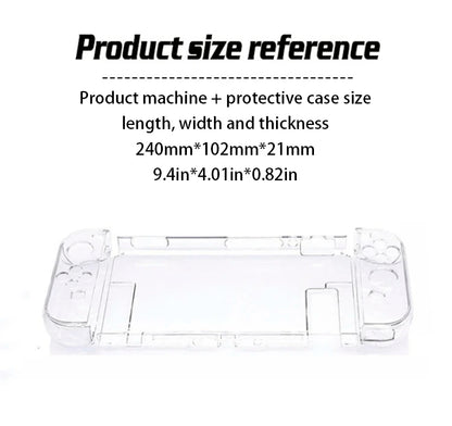 High Transparency PC Protective Case for Nintendo Switch – Ultra-Thin Full Coverage Handle & Split Protection