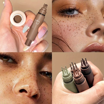 Waterproof Freckle Stamp Pen - Natural Dot Freckles Makeup Tool with Long-Lasting Sweatproof Finish for Beginners