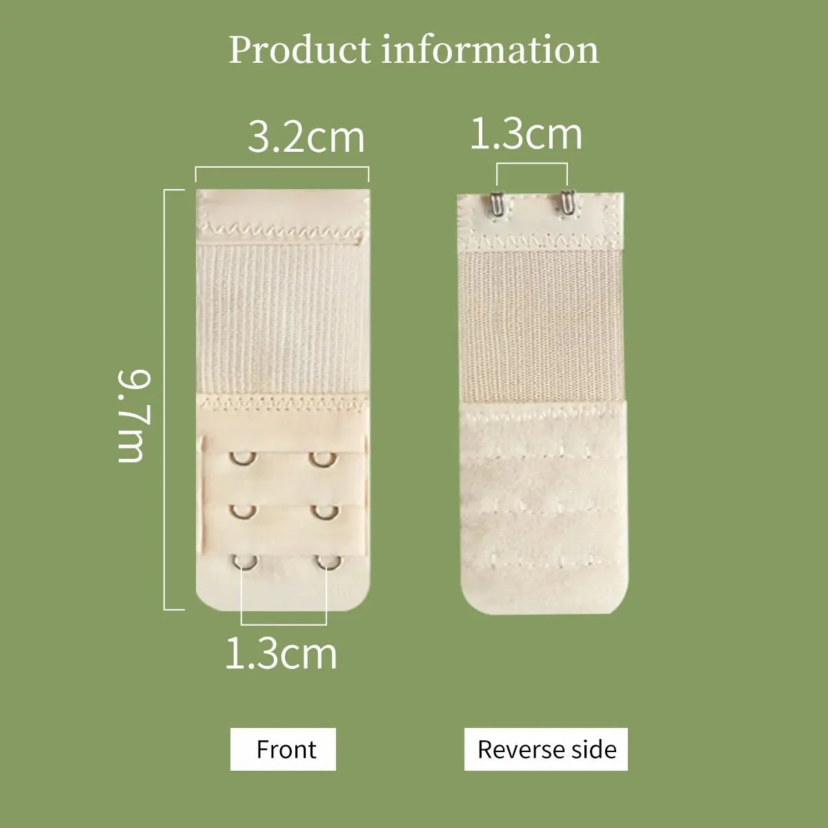 3PCS 2-Hook Bra Extender Straps – Elastic, Soft & Comfortable 3-Row Extension for Women’s Underwear Accessories