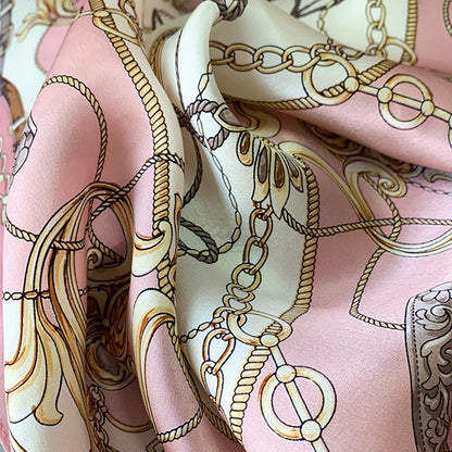 90x90cm Silk Square Scarf - Women’s Printed Hijab Shawl Head Wrap Bandana Beach Pareo Fashion Accessory