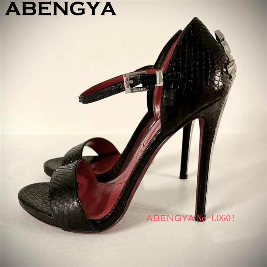Women’s Pointed Toe Stiletto Heels - Sexy Thin High Heel Gladiator Dress Shoes for Summer Fashion