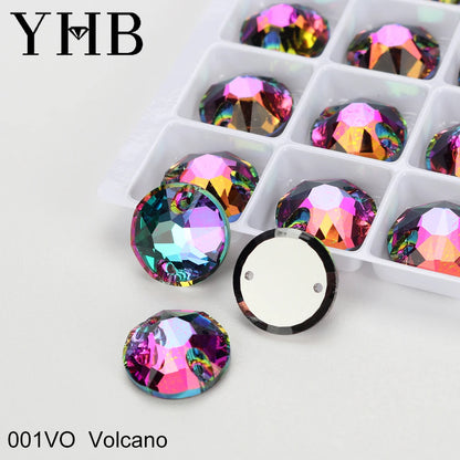 YHB XIRIUS AB Moonlight Glass Crystal — Flatback Sew-On Rhinestones for Garments, Clothes & Bags