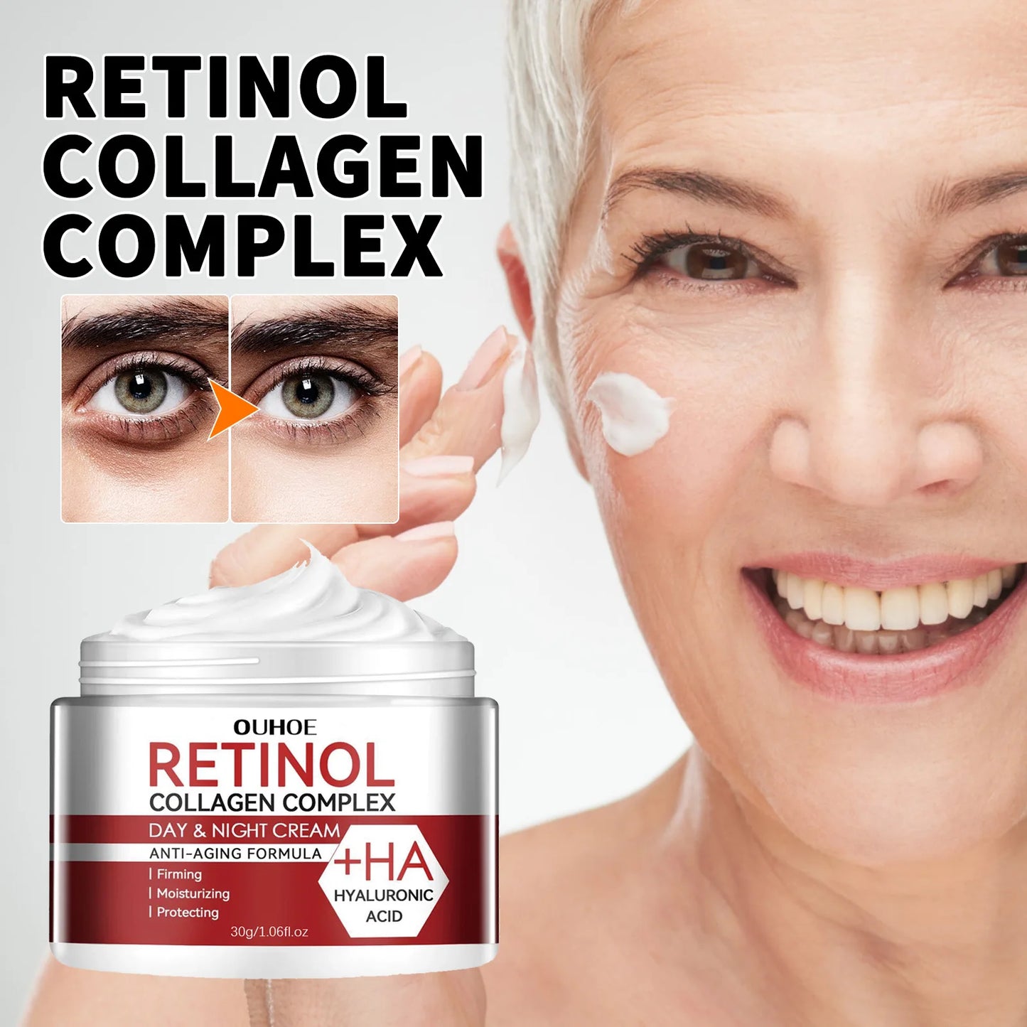 Retinol Moisturizing Face Cream — Repairing, Nourishing & Brightening Anti-Aging Skincare for Healthy Facial Skin